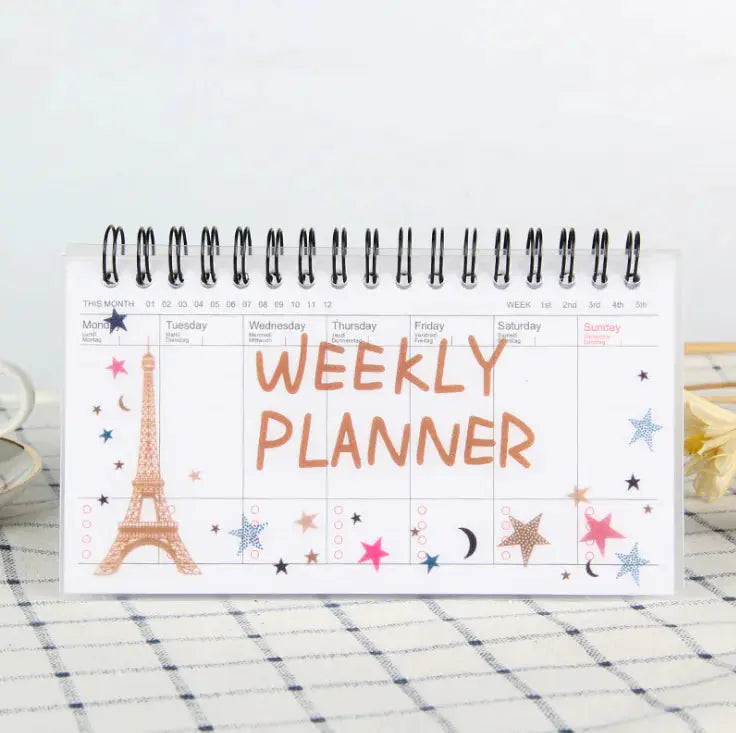 Korean Stationery Cartoon Tearable Weekly Planner Notebook