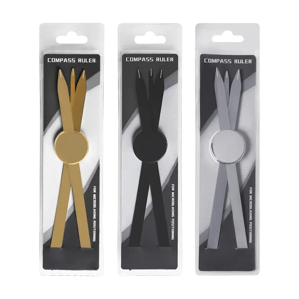 1Pc Silver/Gold/Black Microblading Balance Compass Ruler Tattoo Positioning Ruler Eyebrow Design Golden Ratio Ruler Tattoo Tool