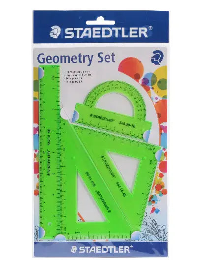 Student Ruler Set with Straightedge, Triangle, Protractor