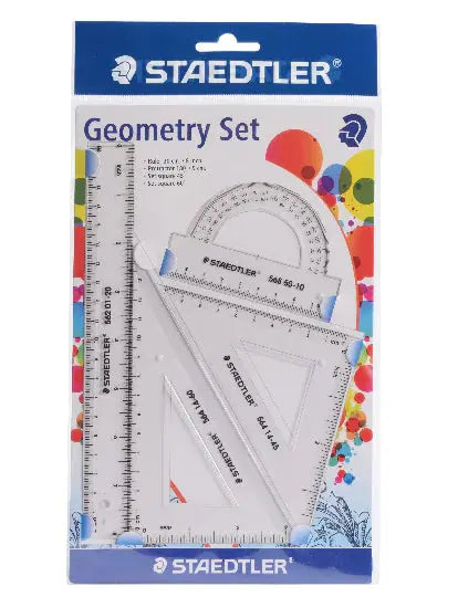 Student Ruler Set with Straightedge, Triangle, Protractor