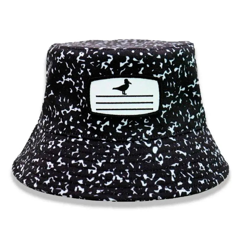 Back to School Bucket Hat with Black and White Composition Notebook Pattern