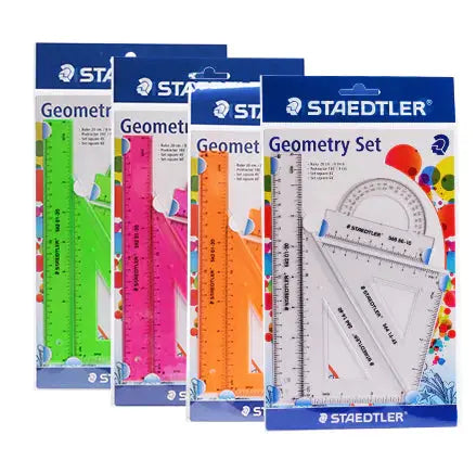 Student Ruler Set with Straightedge, Triangle, Protractor