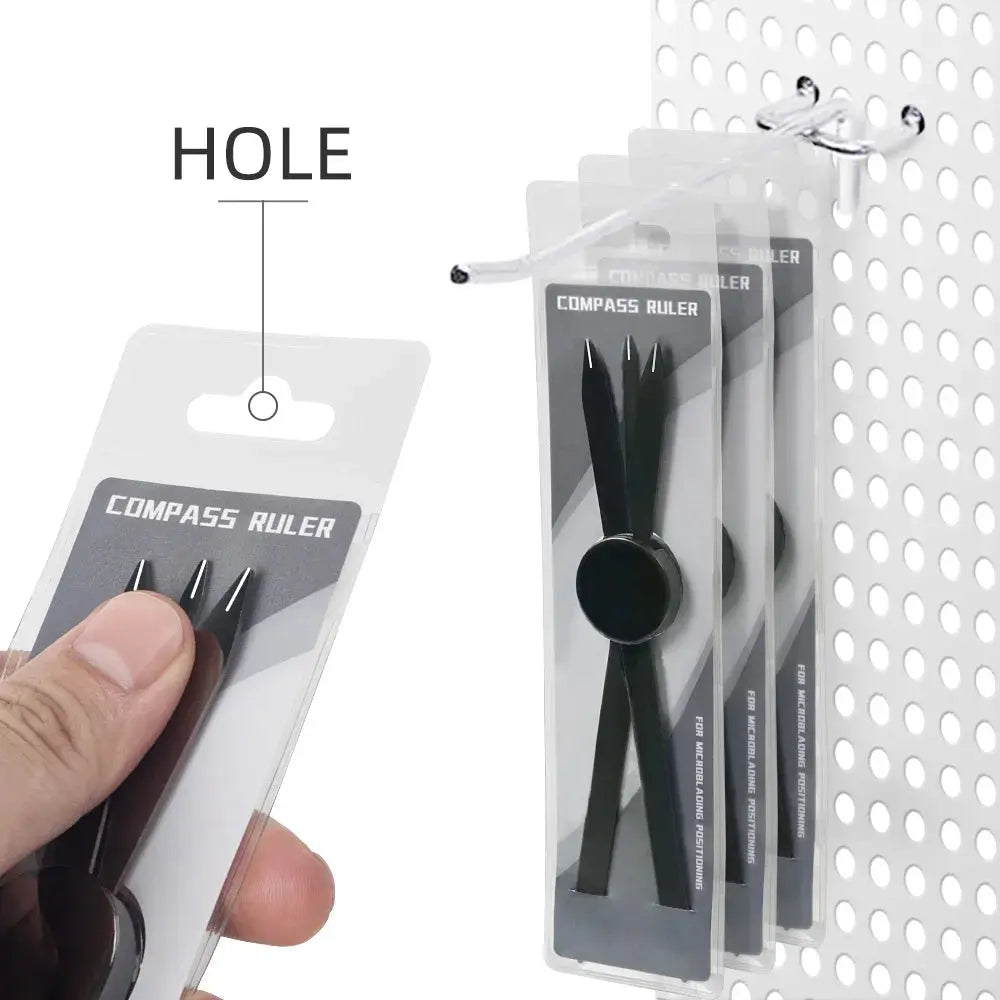 1Pc Silver/Gold/Black Microblading Balance Compass Ruler Tattoo Positioning Ruler Eyebrow Design Golden Ratio Ruler Tattoo Tool